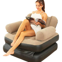 Sofá Cama Inflable De Doble Uso Plegable Multifunción