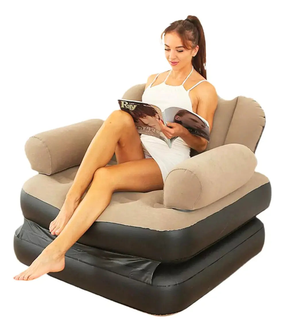Sofá Cama Inflable De Doble Uso Plegable Multifunción