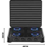 Estufa A Gas 4 Puestos Portatil Con Tapa Sokany 8,8KW