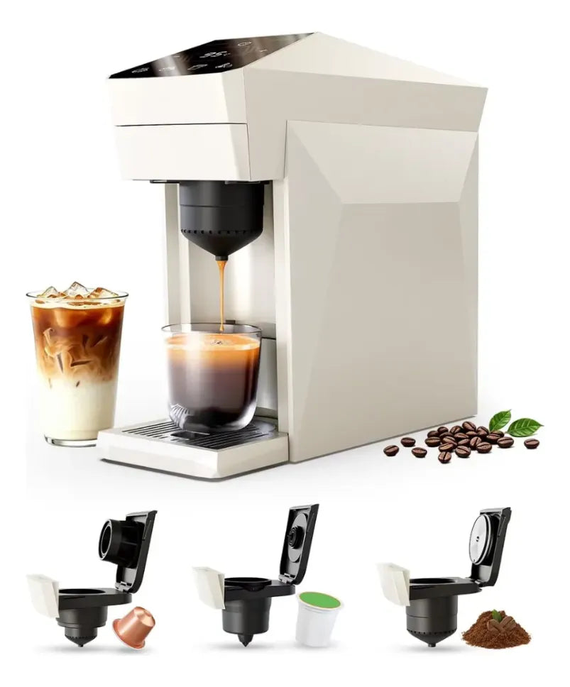 Maquina Cafetera Electrica Multicapsula  3 en 1 Pantalla Digital