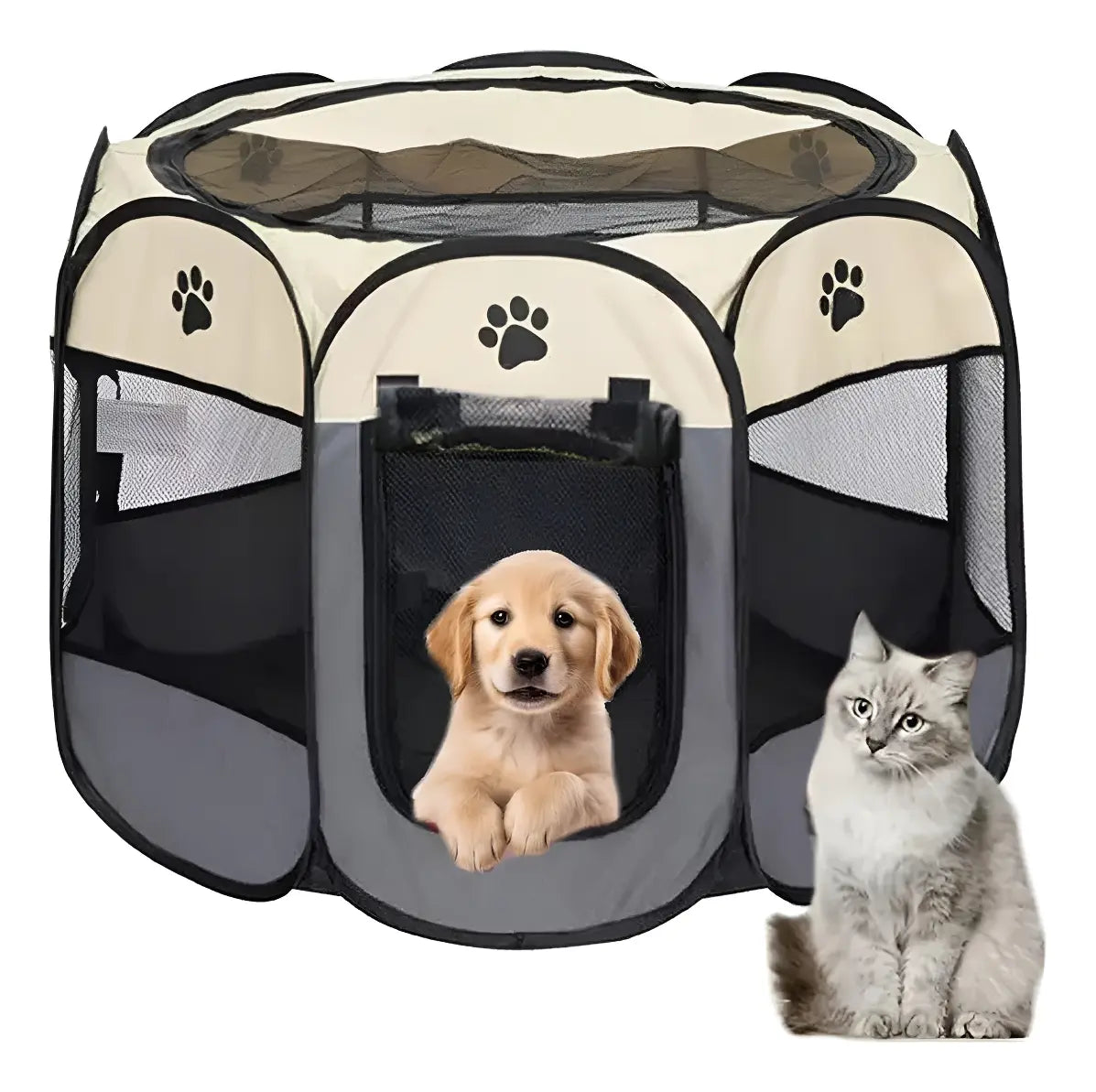 Corral Para Mascotas Ch Plegable Tela Cama Portátil