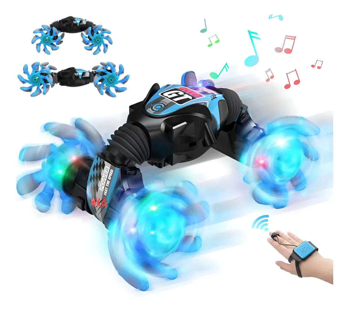 Carro A Control Remoto Acrobacias Control De Gestos Luz Led