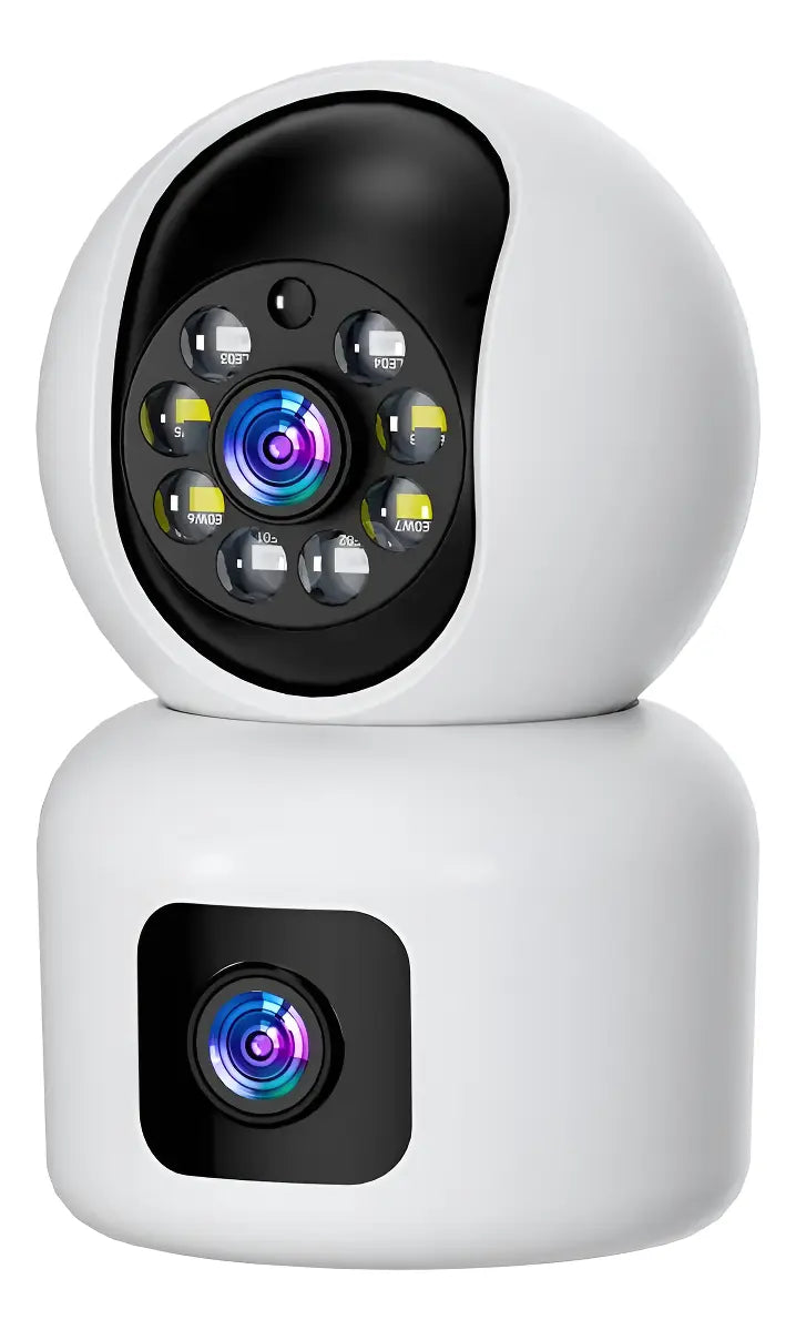Camara De Seguridad Wifi Ip Doble Lente Robotica App Icsee