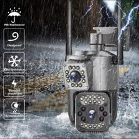 Cámara Ip Exterior Doble Lente Wifi Vision Nocturna 360 V380