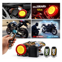Kit Alarma Para Moto Sirena 125 Db Con 2 Controles Remotos