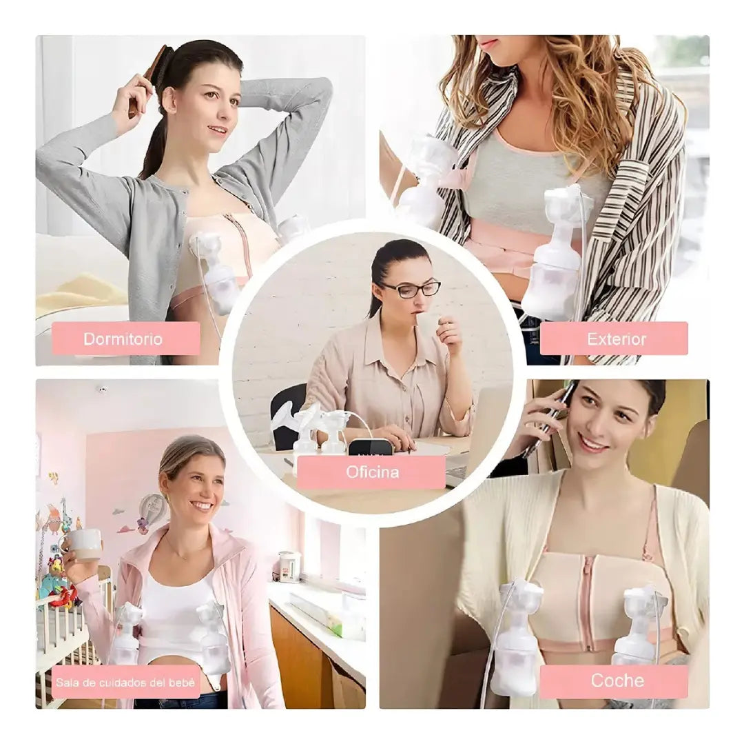 Extractor Eléctrico Doble Leche Materna Para Bebe Recargable