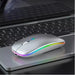 Mouse Raton Inalambrico Rgb Bluetooth Recargable Receptr Usb