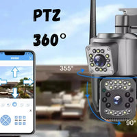 Cámara Ip Exterior Doble Lente Wifi Vision Nocturna 360 V380