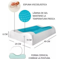 Almohada Ortopedica Tecnologia Viscoelastica Infusion De Gel
