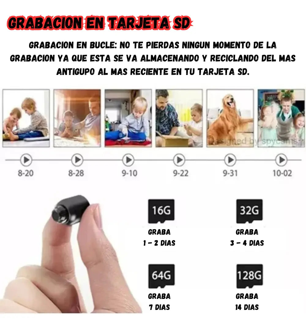 Mini Camara Espia X5 Full Hd Wi-fi Vision Nocturna Infrarojo