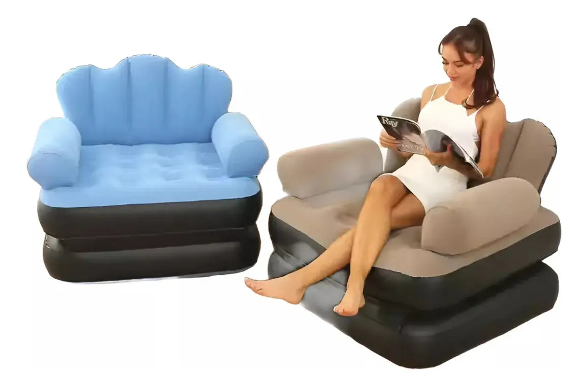 Sofá Cama Inflable De Doble Uso Plegable Multifunción