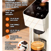 Maquina Cafetera Electrica Multicapsula  3 en 1 Pantalla Digital