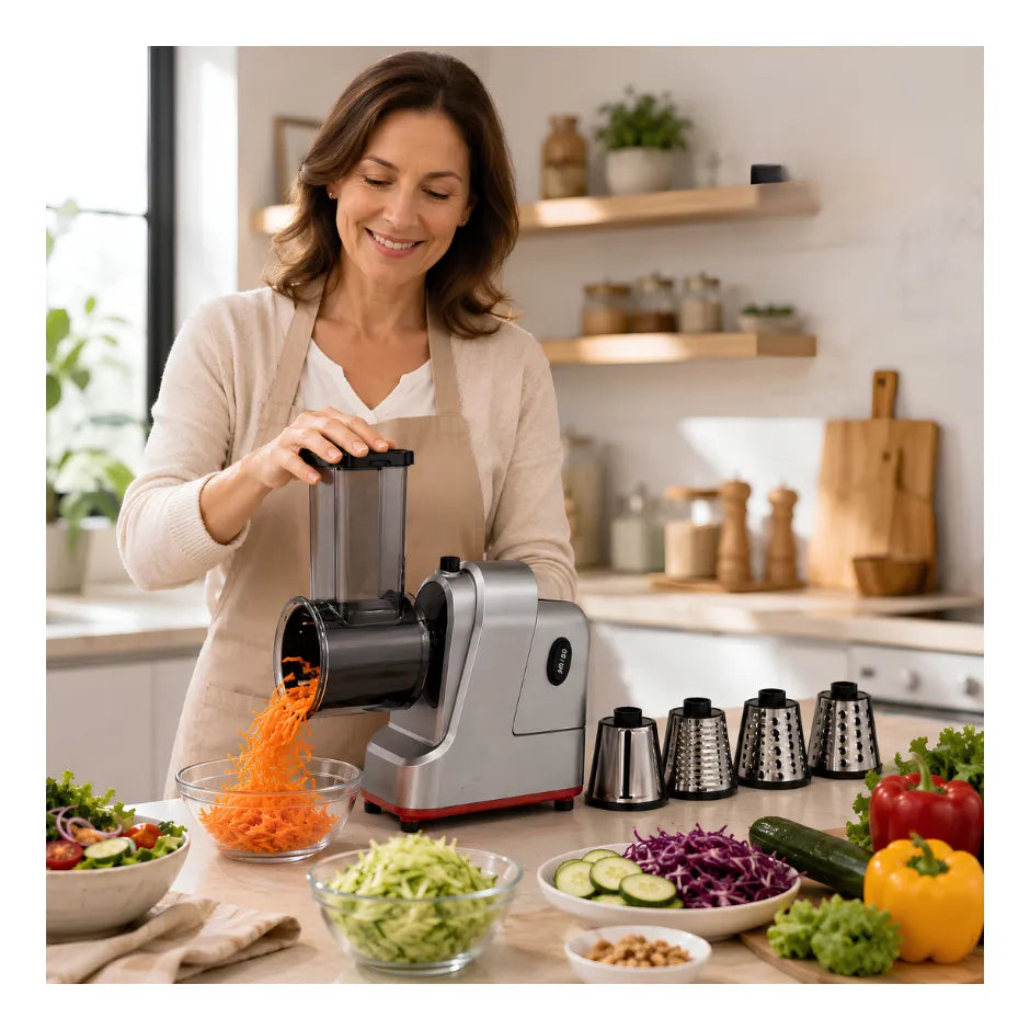Rallador Cortador De Vegetales Multifuncional Electrico 5 en 1 500W