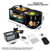 Horno Eléctrico Tostador Sokany Cafetera Parrilla 3 En 1