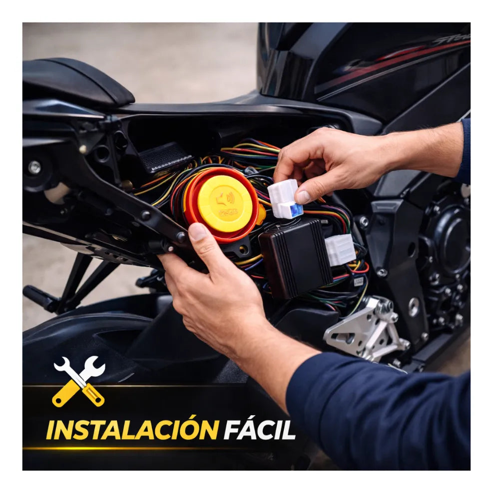 Kit Alarma Para Moto Sirena 125 Db Con 2 Controles Remotos