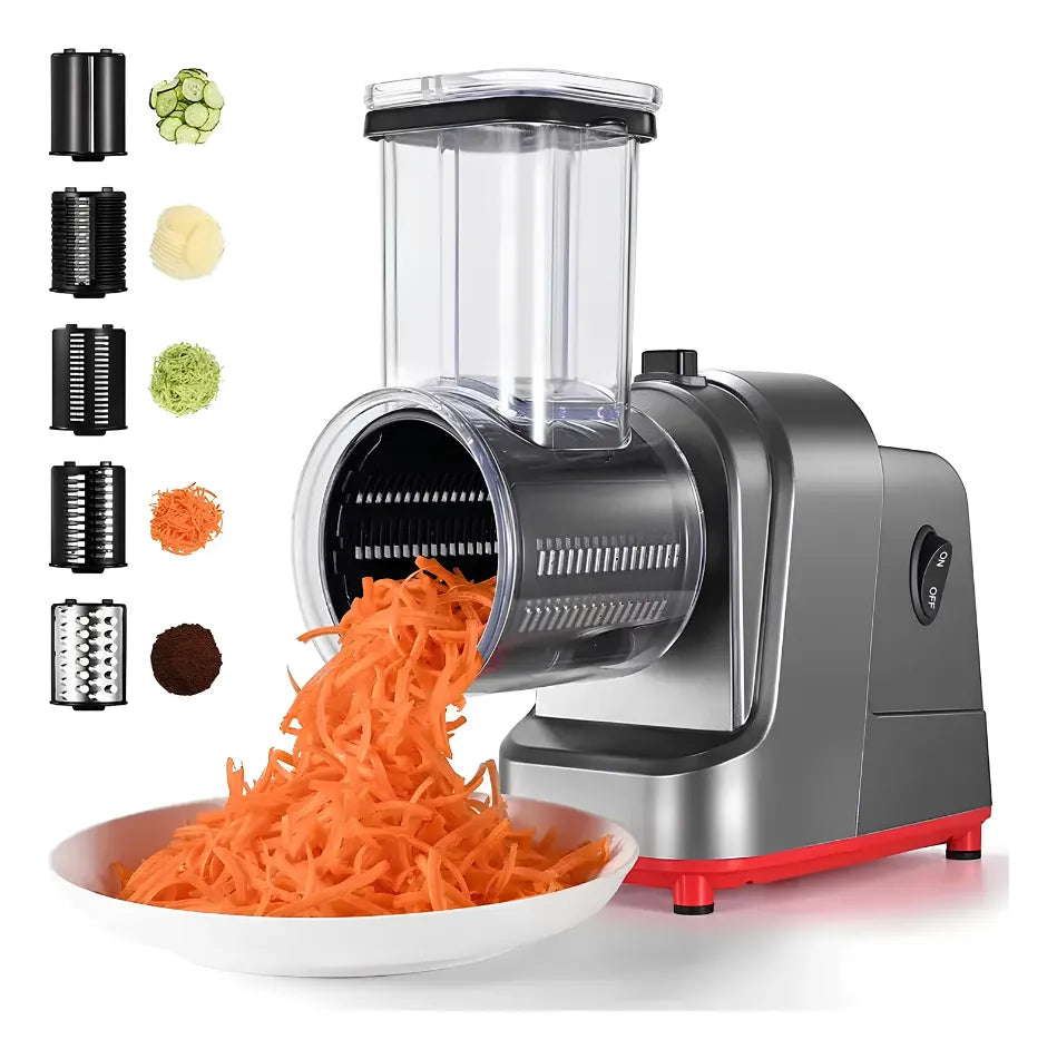 Rallador Cortador De Vegetales Multifuncional Electrico 5 en 1 500W