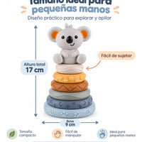 Juguete Didáctico Koala Torre Apilable Silicona Para Bebé