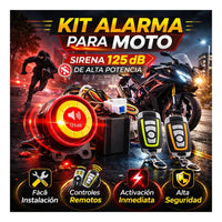 Kit Alarma Para Moto Sirena 125 Db Con 2 Controles Remotos