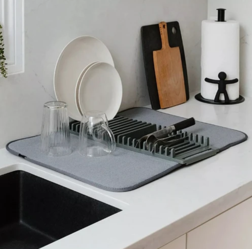 Tapete Escurridor De Loza Absorbente Organizador De Platos