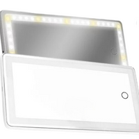 Espejo Luz Led Parasol Para Carro, Tocador Recargable Usb 05