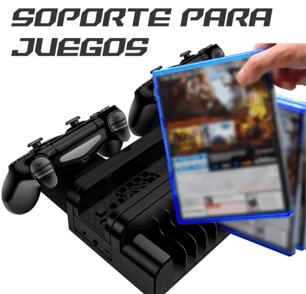 Base Refrigerante Multifuncional Ps4 Pro Slim Porta Juegos