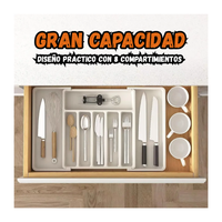Bandeja Organizadora De Cubiertos y Utensilio De Cocina Expandible