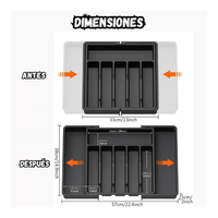 Bandeja Organizadora De Cubiertos y Utensilio De Cocina Expandible