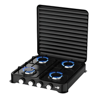 Estufa a Gas De Lujo Portatil 4 Quemadores Tapa protectora Starlux