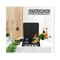 Estufa a Gas De Lujo Portatil 4 Quemadores Tapa protectora Starlux