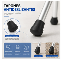Bastón Con Silla Plegable 2 En 1 Ajustable Antideslizante