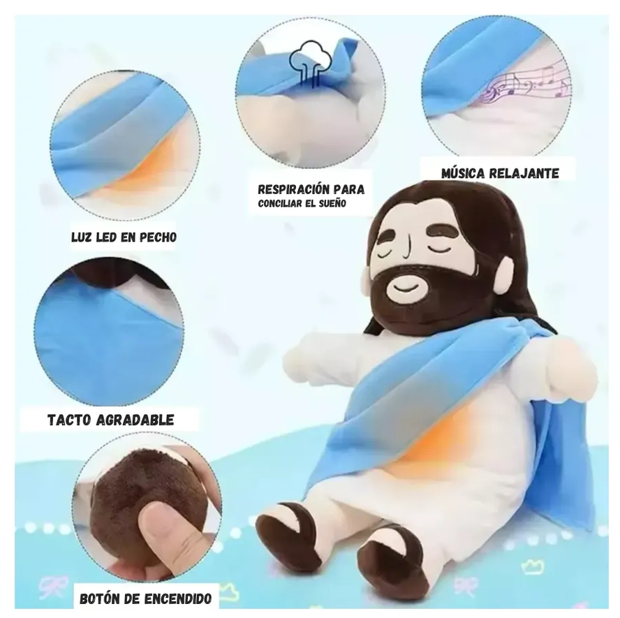 Peluche De Jesus Que Respira y Tranquiliza Con Musica y Luces