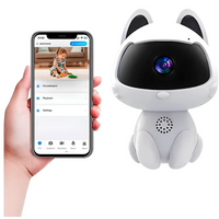 Cámara En Forma De Gato Con Visión Nocturna Wifi Y Micrófono