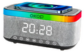 Reloj Despertador Con Carga Inalámbrica Luces Rgb Y Radio Fm