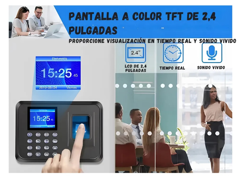 Control Asistencia Huella Biométrico Reloj Empleados Digital