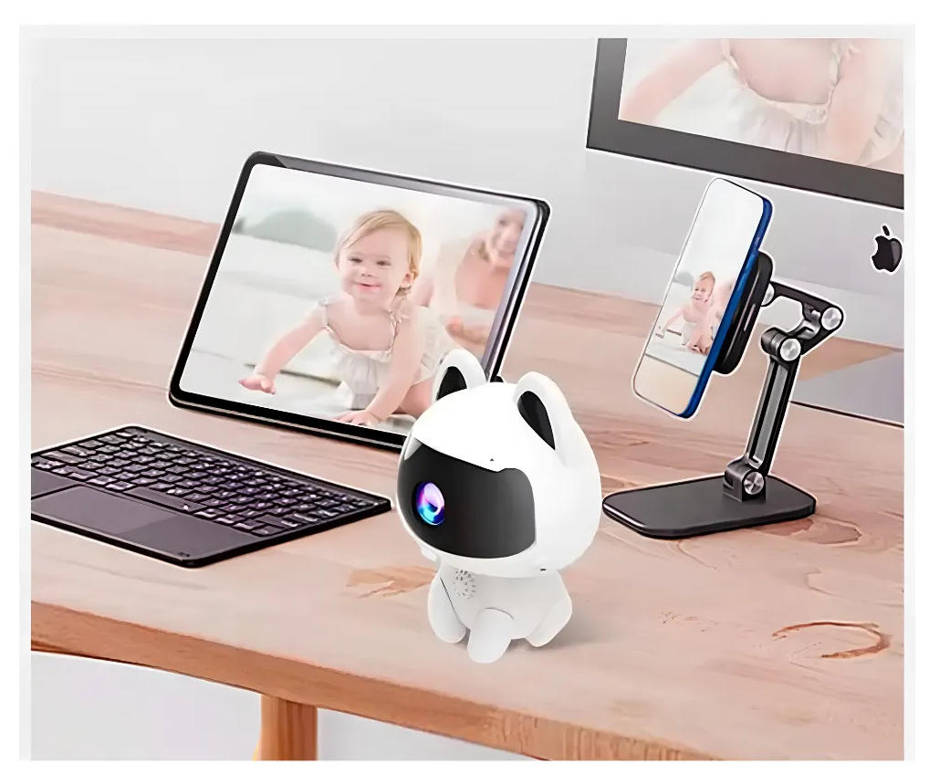 Cámara En Forma De Gato Con Visión Nocturna Wifi Y Micrófono