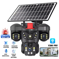 Cámara De Seguridad Wifi 3 Lentes Ptz Con Panel Solar Ql21