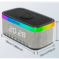 Reloj Despertador Con Carga Inalámbrica Luces Rgb Y Radio Fm