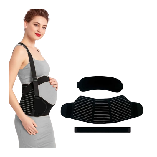 Faja Materna Soporte Prenatal Con Tirantas Ajustable Negro