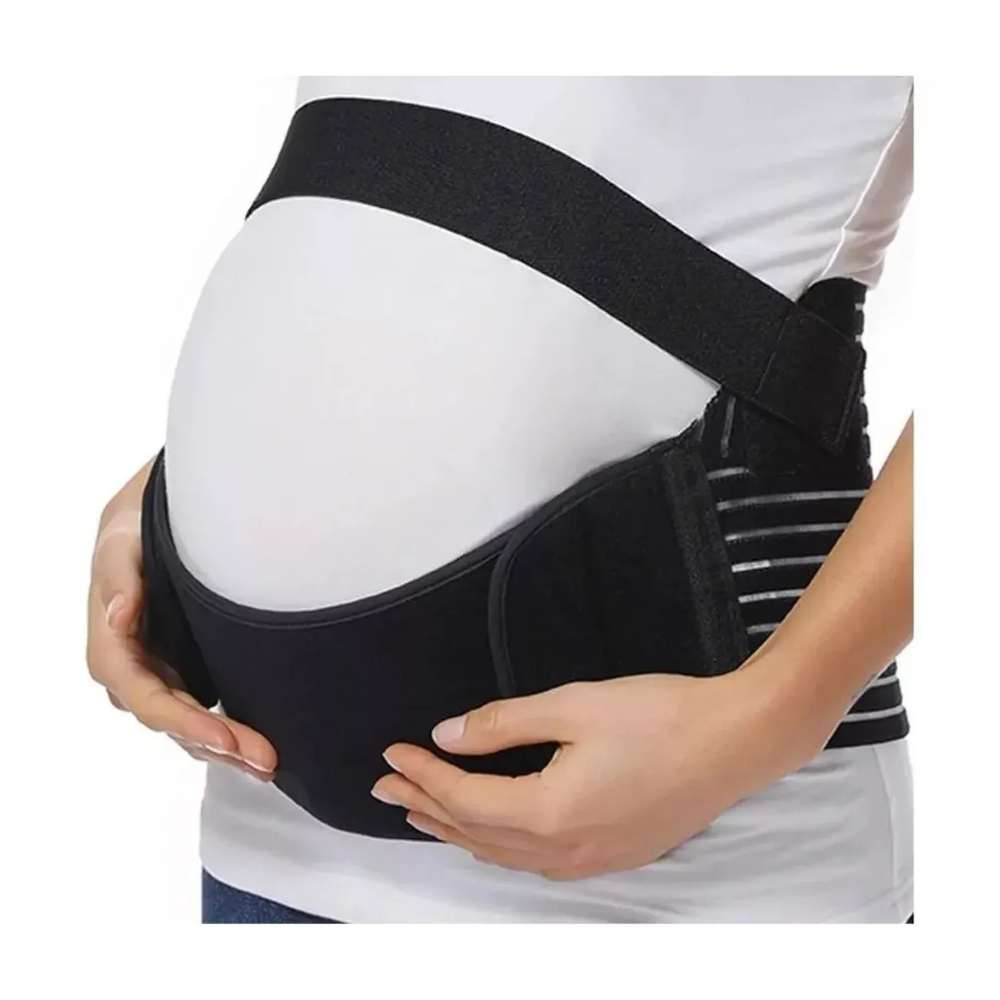 Faja Materna Soporte Prenatal Con Tirantas Ajustable Negro