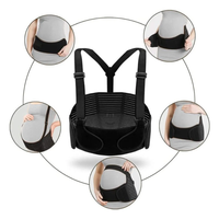 Faja Materna Soporte Prenatal Con Tirantas Ajustable Negro