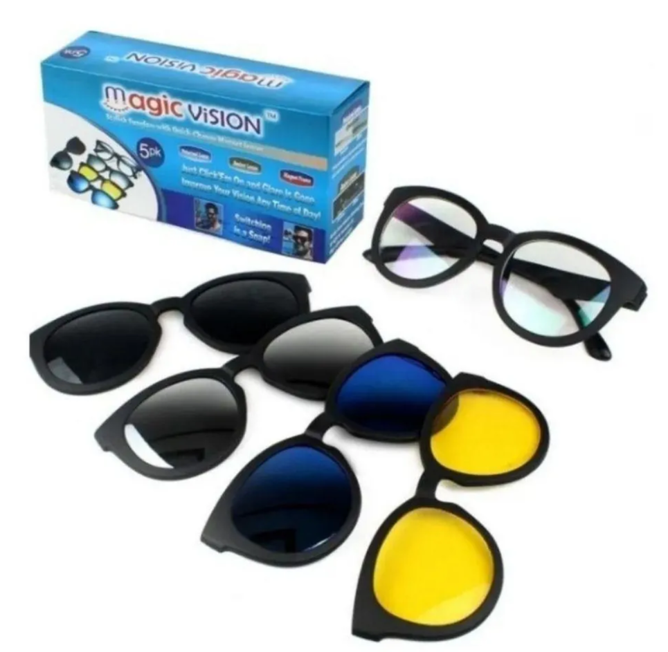 Gafas Magicas De Visión De Sol 3 En 1 Lentes Intercambiables
