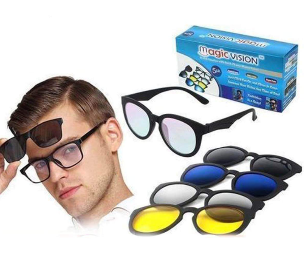 Gafas Magicas De Visión De Sol 3 En 1 Lentes Intercambiables