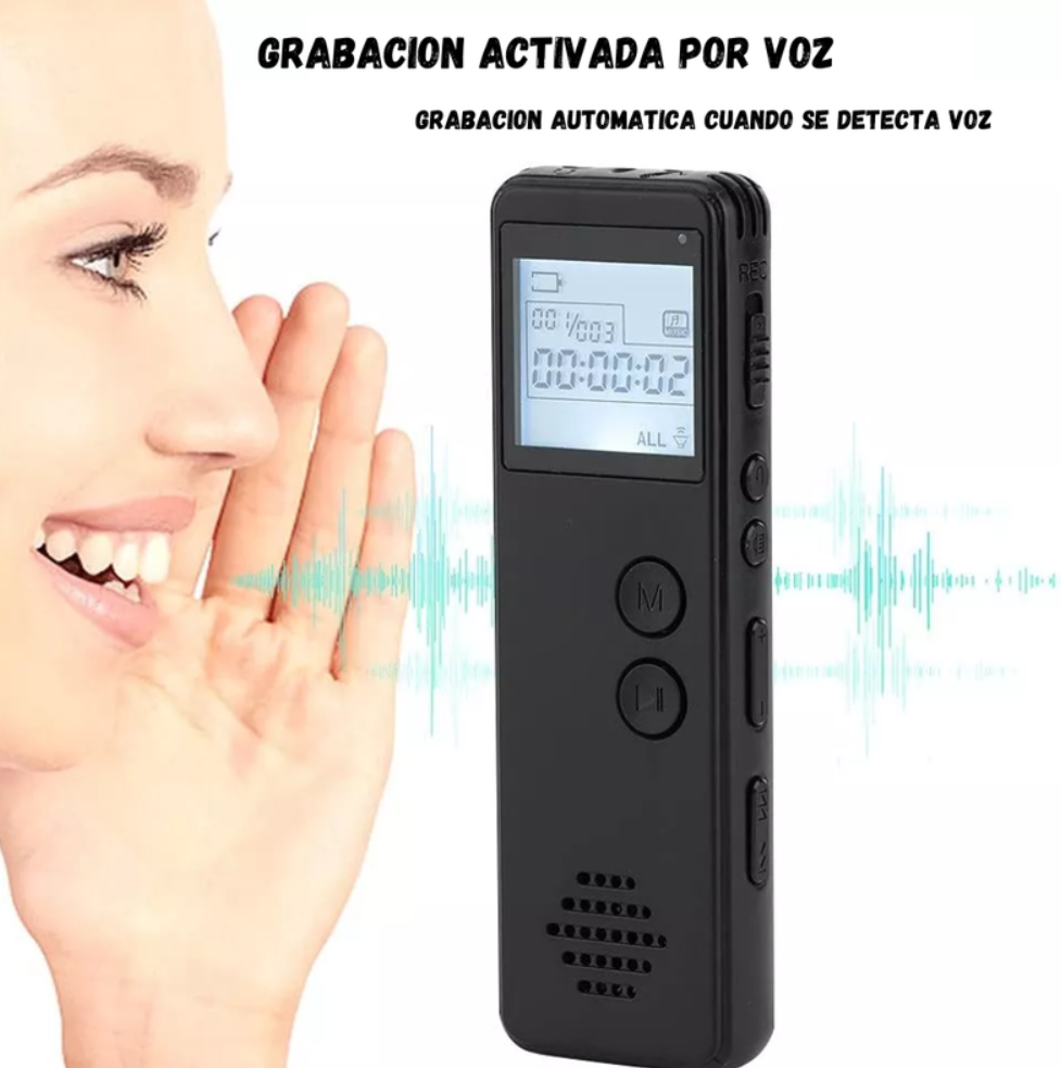 Grabadora De Voz Periodista Digital + Micro Sd 32gb Pantalla