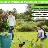 Guadaña Recargable Portatil Con Ruedas Corta Cesped 6 En 1