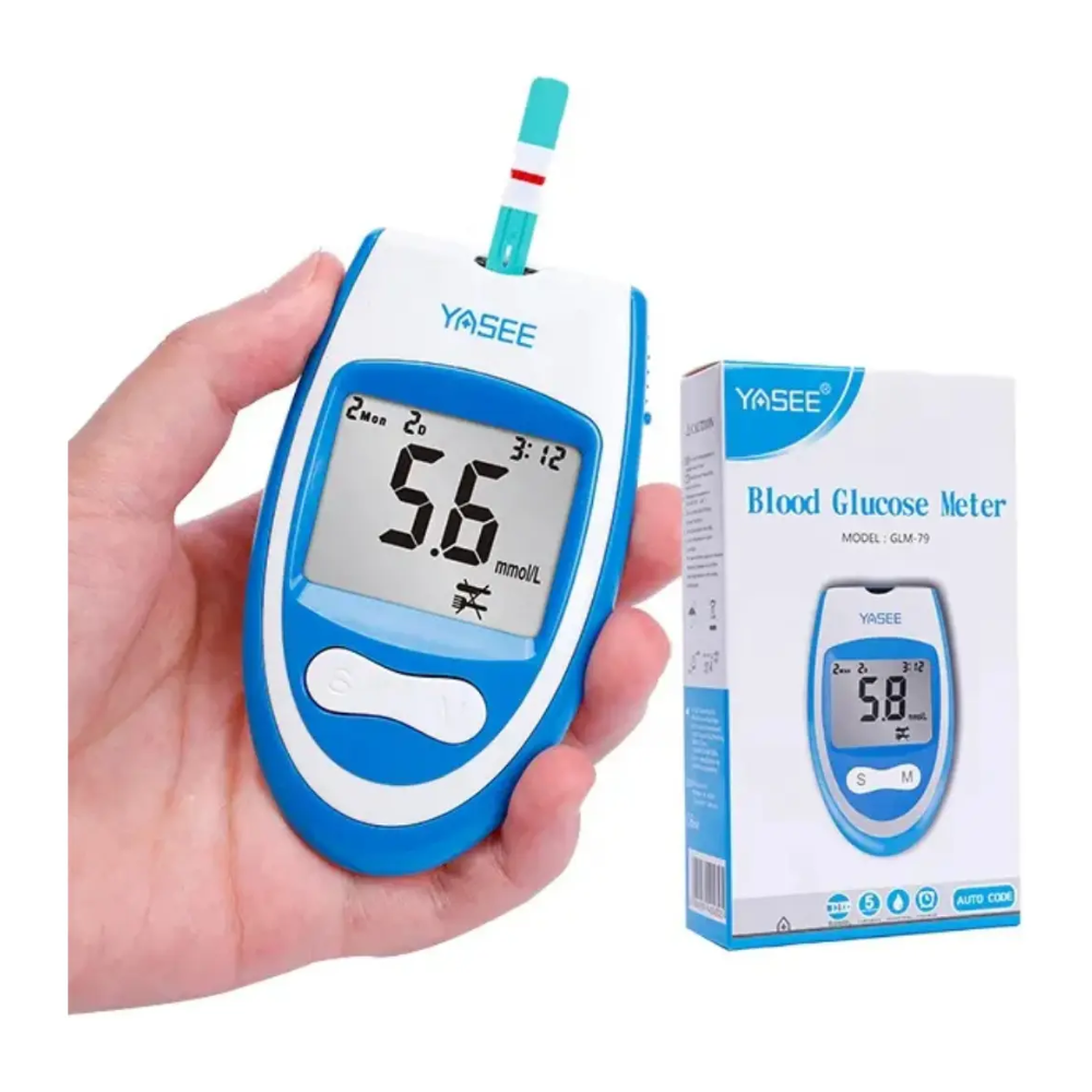 Glucometro Digital Medidor De Glucosa Portatil Kit 50 Tiras 50 Lancetas