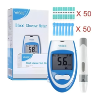 Glucometro Digital Medidor De Glucosa Portatil Kit 50 Tiras 50 Lancetas