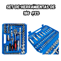 Kit Herramientas 108 Pzs Completo Dados Llaves y Accesorios Portatil
