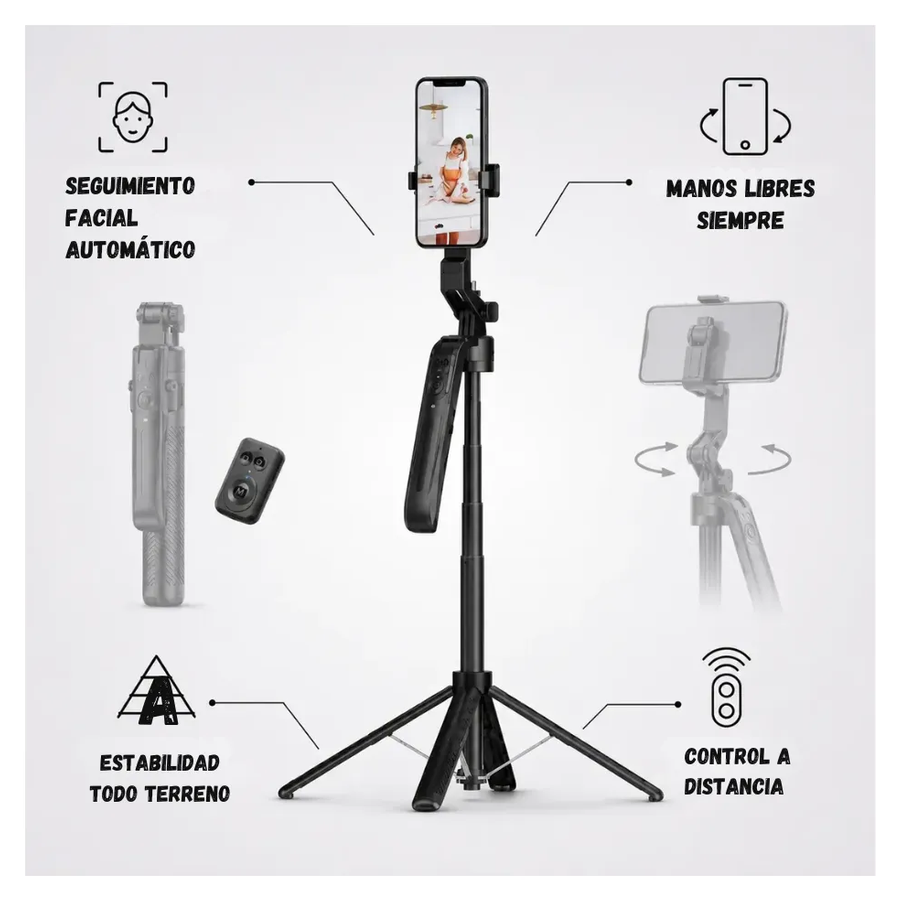 Trípode C12 IA Inteligente con Seguimiento Automático 360°
