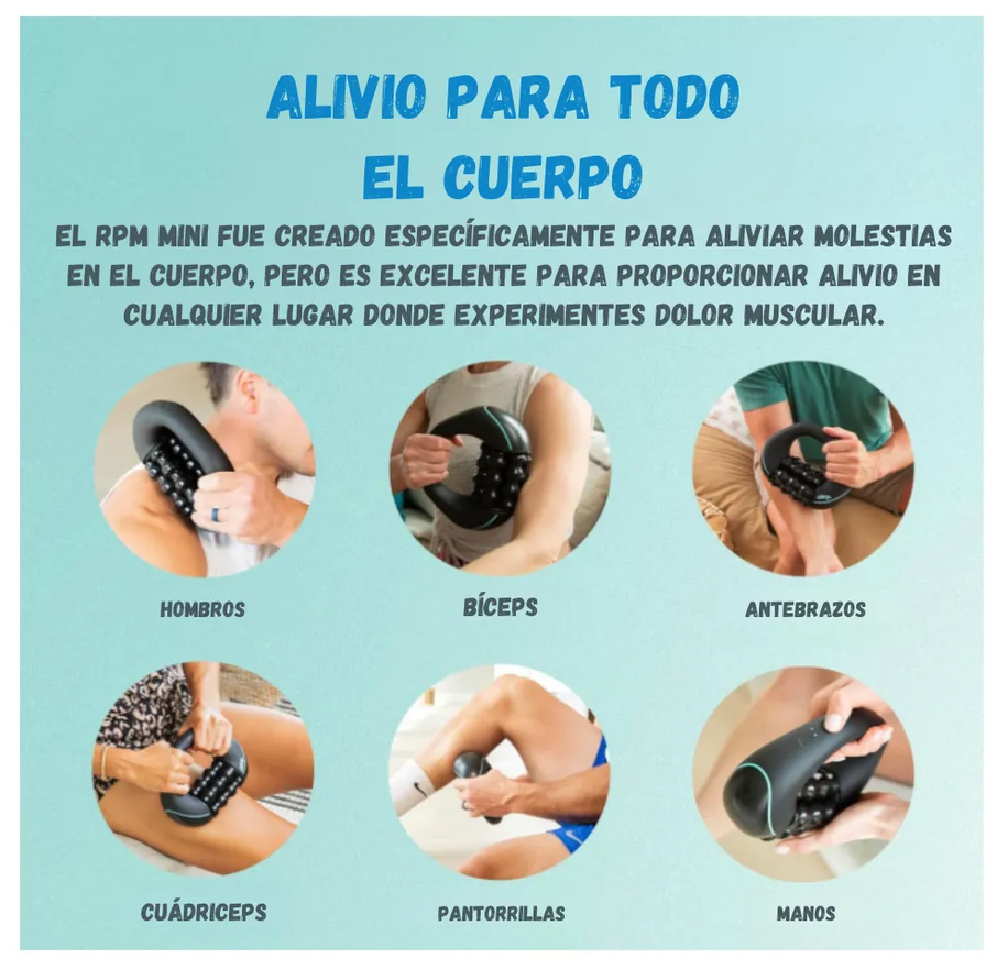 Masajeador Corporal Muscular Portatil Antiestres Rodillos