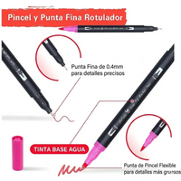 Kit 120 Plumones Profesionales Dual Brush Arte Y Diseño
